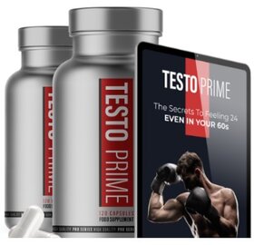TestoPrime Testosterone Booster Supplement Bottle